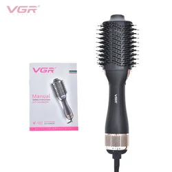 VGR Professional Hot Air Comb 1000W Powerful Negative Ion Comb Straight Roll Dual Purpose Hot &Cold Hair Comb V-492