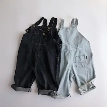 

2020 new style girls boys denim overalls spring fashion kids pants 2-7 Years HM169