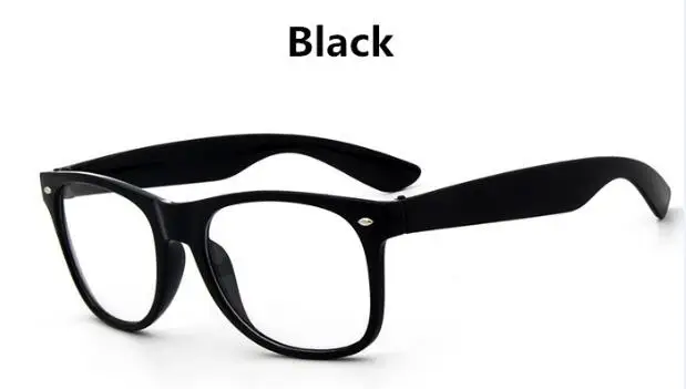 Ретро мужские прозрачные очки прозрачные линзы PC Comotuer квадратные очки оправы для женщин очки для чтения мужские очки - Цвет оправы: black