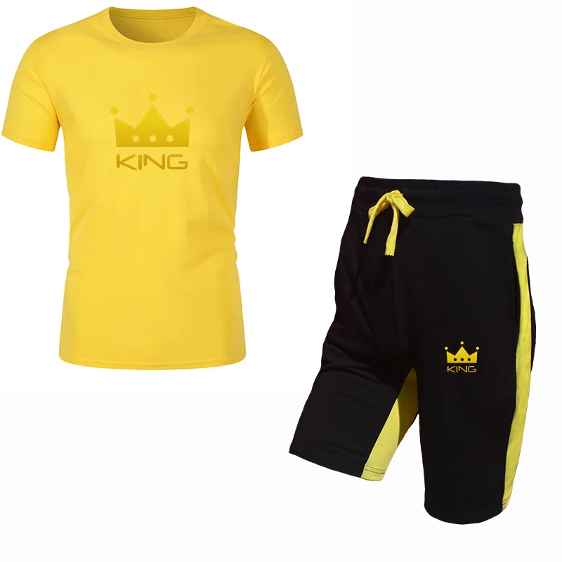 

Men's suit T-shirt + shorts men's two-piece sportswear 2010 men's casual T-shirt exercise fitness suit men's jogging suit