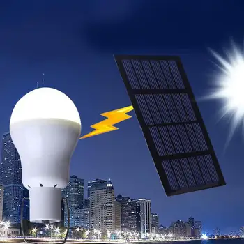 

DishyKooker Solar-Powered Outdoor LED Camping Bulb Light Sensor Tent Lamp Home Emergency Light