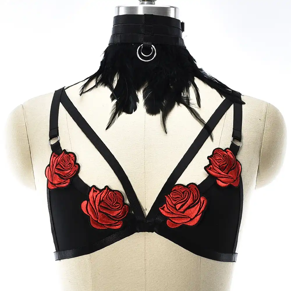 Red harness bralette Clearance