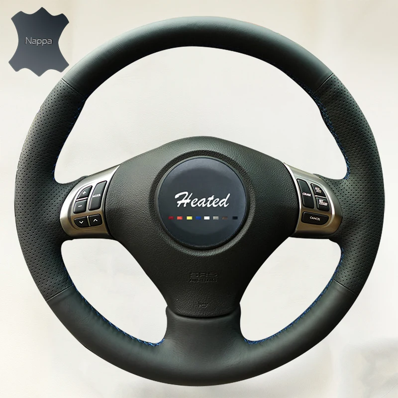 Оплетка на руль из Наппа для Subaru Forester 2008 2012 Impreza 2011 Legacy 2010 2|on the steering wheel|wheel cover braidcover