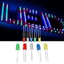 Светильник, излучающий диоды, 300 шт., 3 мм, 5 мм, светодиодный светильник, излучающий комплект диодов, желтый/зеленый/синий/красный/белый