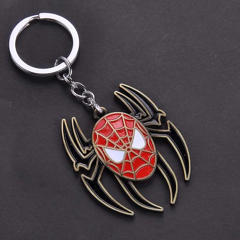

10pcs/lot Fashion Jewelry Men's Keychains The Avengers 4 Spiderman New War Clothes Key Ring Creative Gift For Men's Decorations