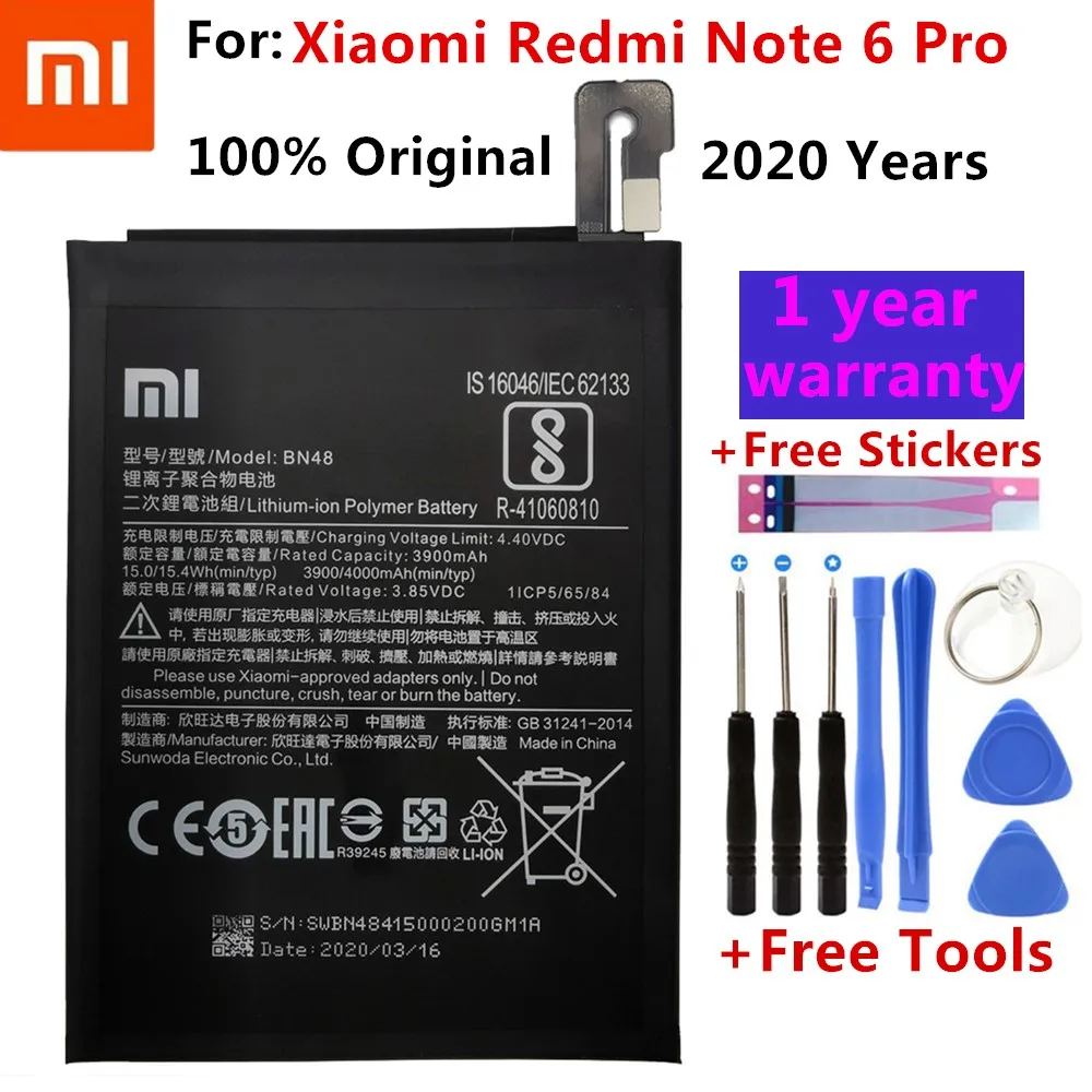 Оригинальный аккумулятор для телефона Xiaomi BM46 Redmi Note 3 5 5A 7 Pro 6 BN45 BN31 BN48 BN4A запасные