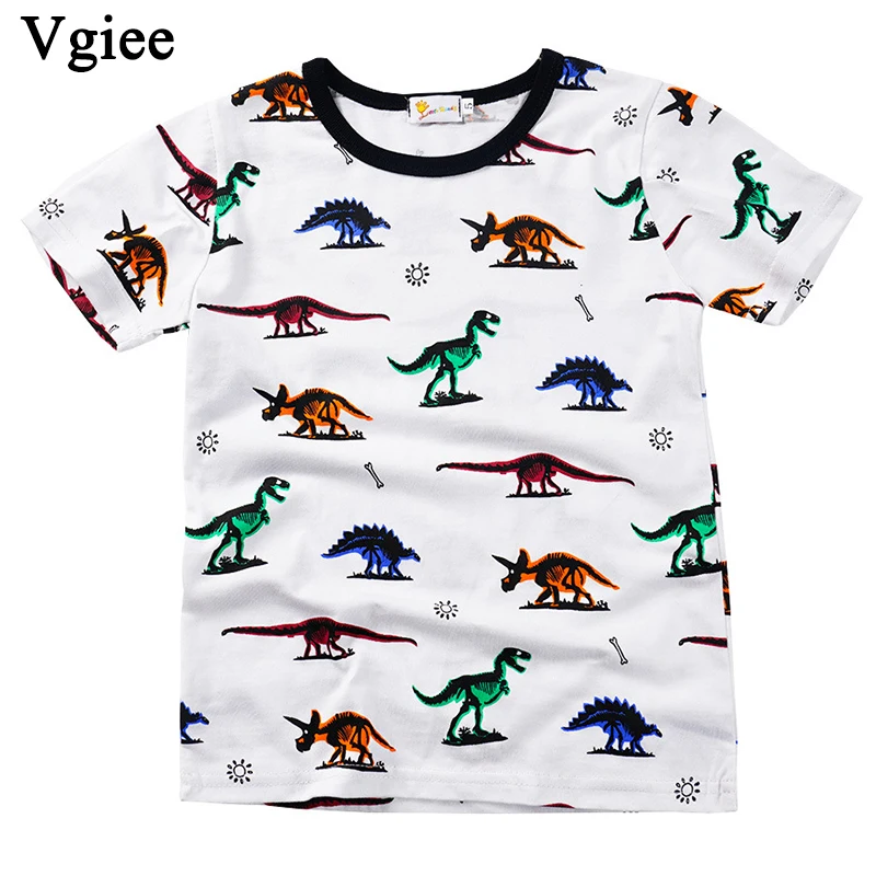 

Vgiee Boys Tops T Shirts Kids Short Shirt Spring Summer 2-8 Years Baby Boy Clothes for Dinosaur Cartoon CC245