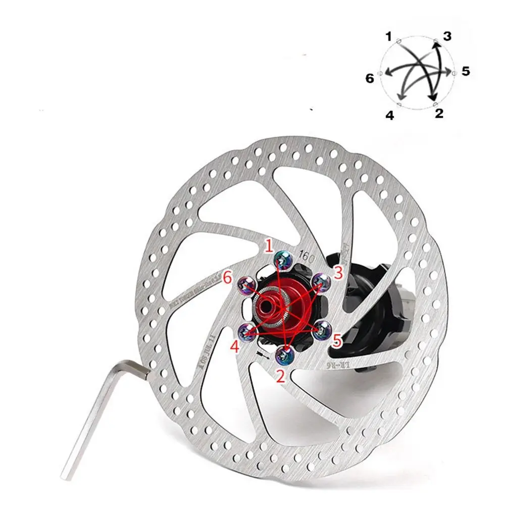 Stainless Steel Rotor Disc Brake 6 Inches For MTB Mountain Road Cruiser Bike Bicycle Parts Accessories 203mm/180mm/160mm/140mm
