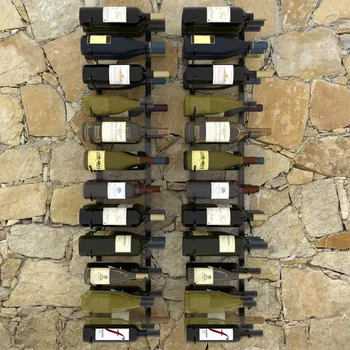 

Iron Wall-mounted Wine Holder 72 Bottles Red Wine Rack Modern Simple Hanging Wine Rack Holder Art Wine Support Cabinet