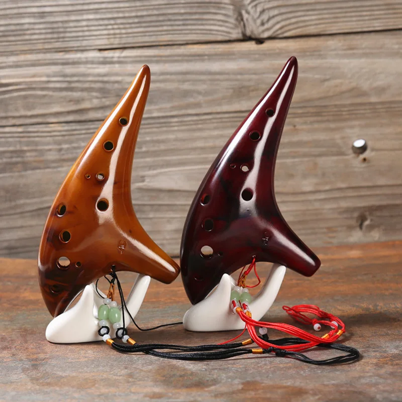 12 отверстий Дымчатая подводная лодка Ocarina Стильный музыкальный инструмент
