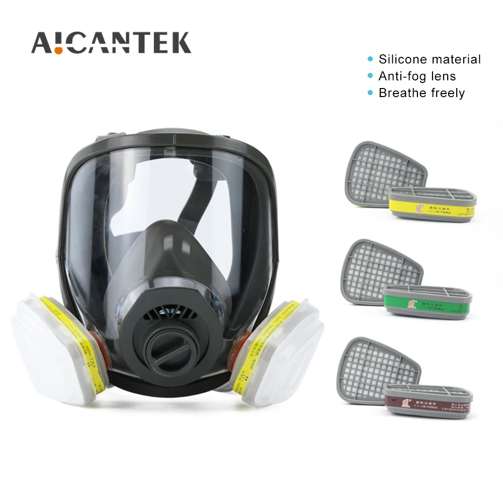 3 Interface Chemical Gas Mask 6800 Dustproof Respirator Full Face Filter 6001/6002/6004/2091CN Welding Spray Paint Pesticide