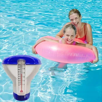 

Pool Supply Town Floating Chlorine And Bromine Tabs Dispenser With Thermometer Swimming pool dosing device with thermometer#25