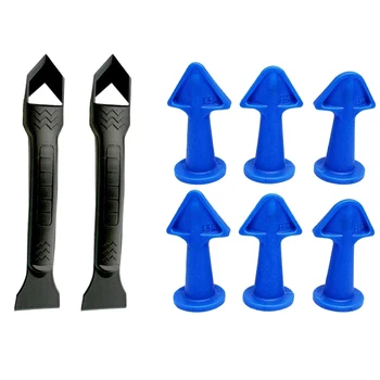 

6 Pcs Silicone Sealant Caulk Nozzle Applicator Caulking Tool Sealant Finishing Tool Caulking Finisher Grout Scraper Tool