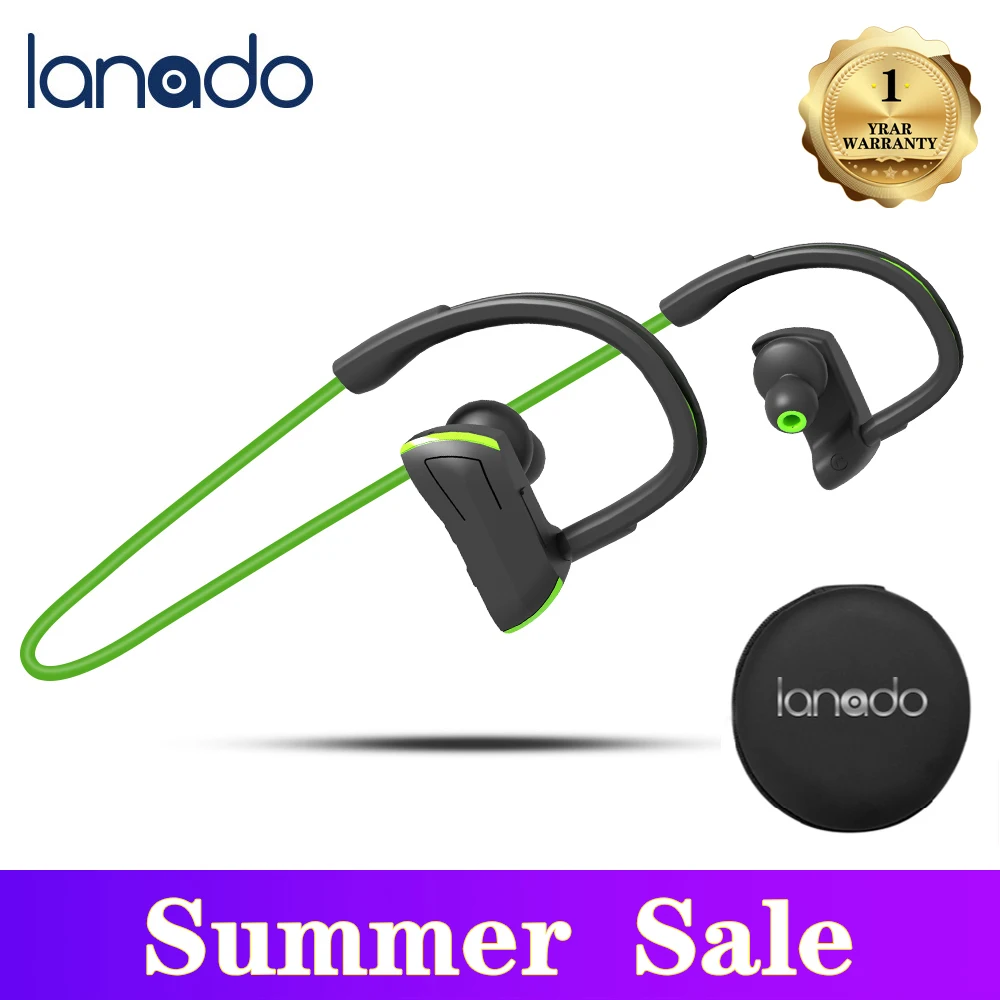 Новинка 2020 наушники Lanado с Bluetooth вкладыши HIFI DJ монитор спортивные для бега