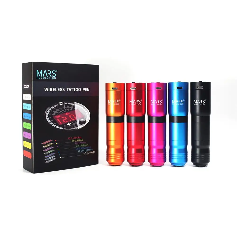 

New Wireless Battery RCA Tattoo pen Machine rotary tattoo gun LCD Power Professional Makeup Tattoo Equipment