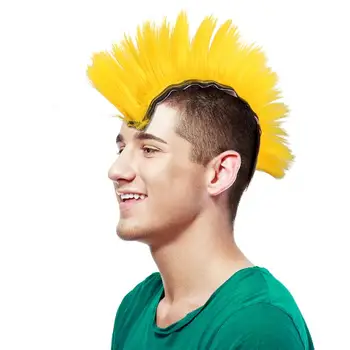 

Halloween Wig Cockscomb Decor Colorful Cosplay Headdress Helmet Decor Adhesive Wig Fashion Decor For Carnival Performance