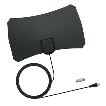 

HD Digital Indoor TV HDTV Antenna For VHF UHF DVB ATSC Signal With Converter