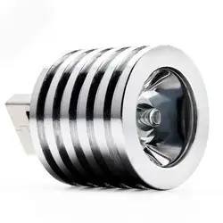 Новый портативный USB светодиодный прожектор лампа Мобильный фонарик с питанием серебро