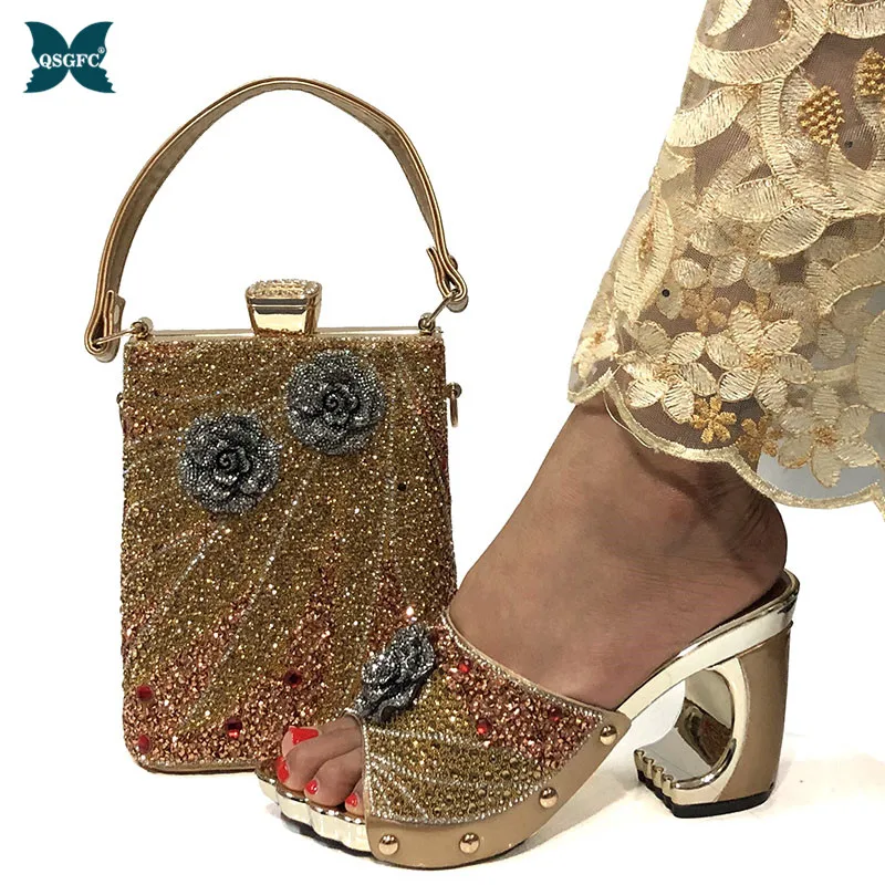 2020 Fashion Italian Design Shoes and Bag Set