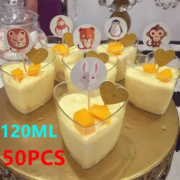 

Dessert Cups Wedding Party Disposable Plastic Tiramisu Mousse cake Cup Mini Jelly Pudding Cups Baking Kitchen Accessories tool