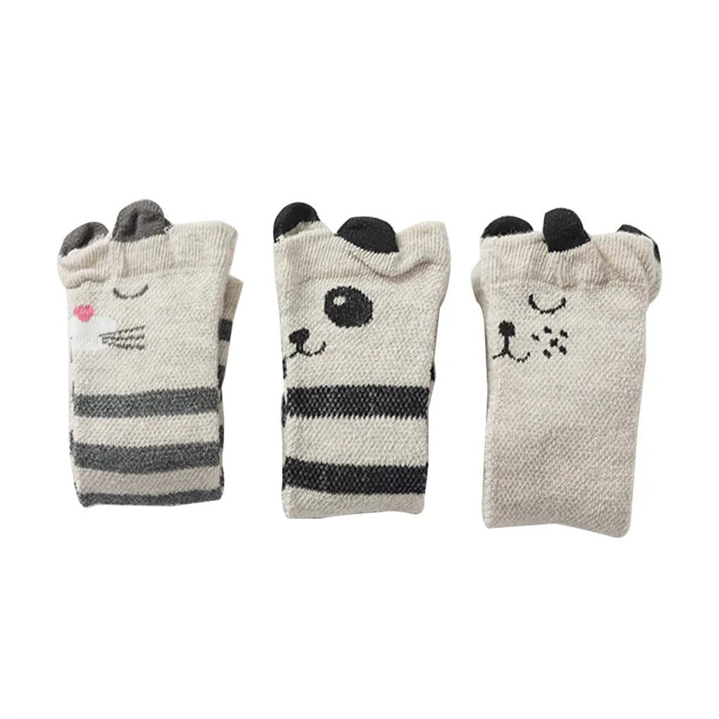 Baby Girl Summer Knee High Socks Cotton Mesh Socks for Newborns Cartoon Baby Boy Socks 3 Pair - Цвет: NO.4