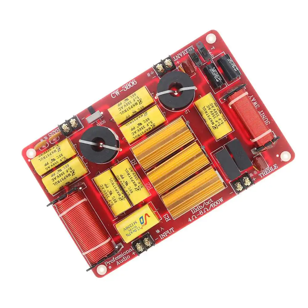 WEAH-3806 DIY динамик Частотный модуль Делителя Частоты Высокая мощность высокая точность высокая средняя низкая три делителя обновленный инструмент для динамика