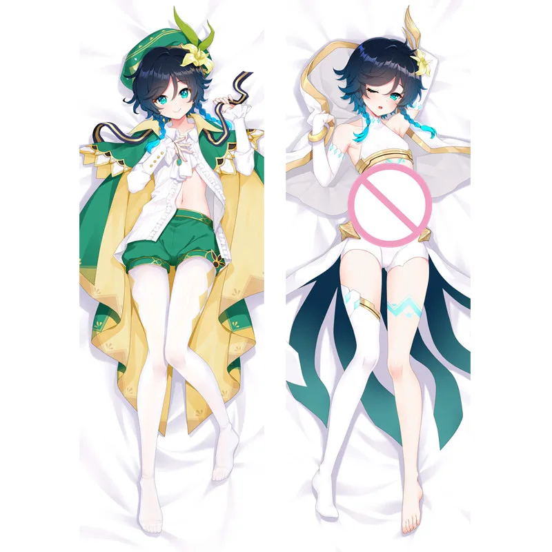 Двойное Genshin воздействия Barbatos аниме Подушка Dakimakura чехол для тела наволочка | Дом и