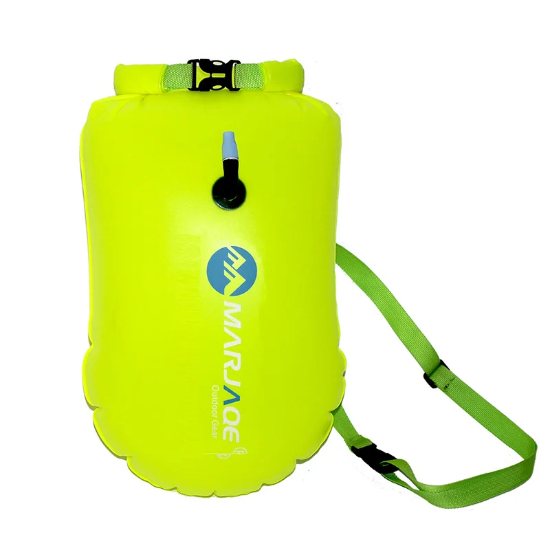 Надувная Флотационная сумка спасательный буй Водонепроницаемый Сухой Дрифт сумка спасательный рюкзак для плавания рюкзак Видимый буй поплавок воздушные сумки - Цвет: Fluorescent yellow