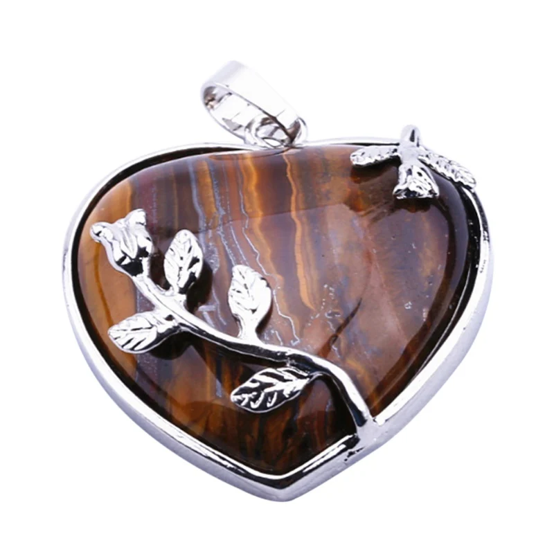 Подарок на день Святого Валентина подвеска в виде сердца из розового кварца с