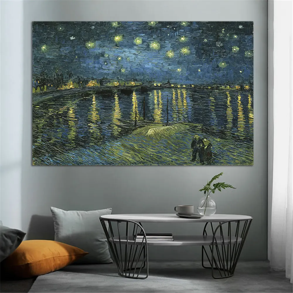 

Impressionist Van Gogh Printed Oil Paintings Decorative Pictures For living Room Cuadros Decor Wall Art Canvas Prints no frame