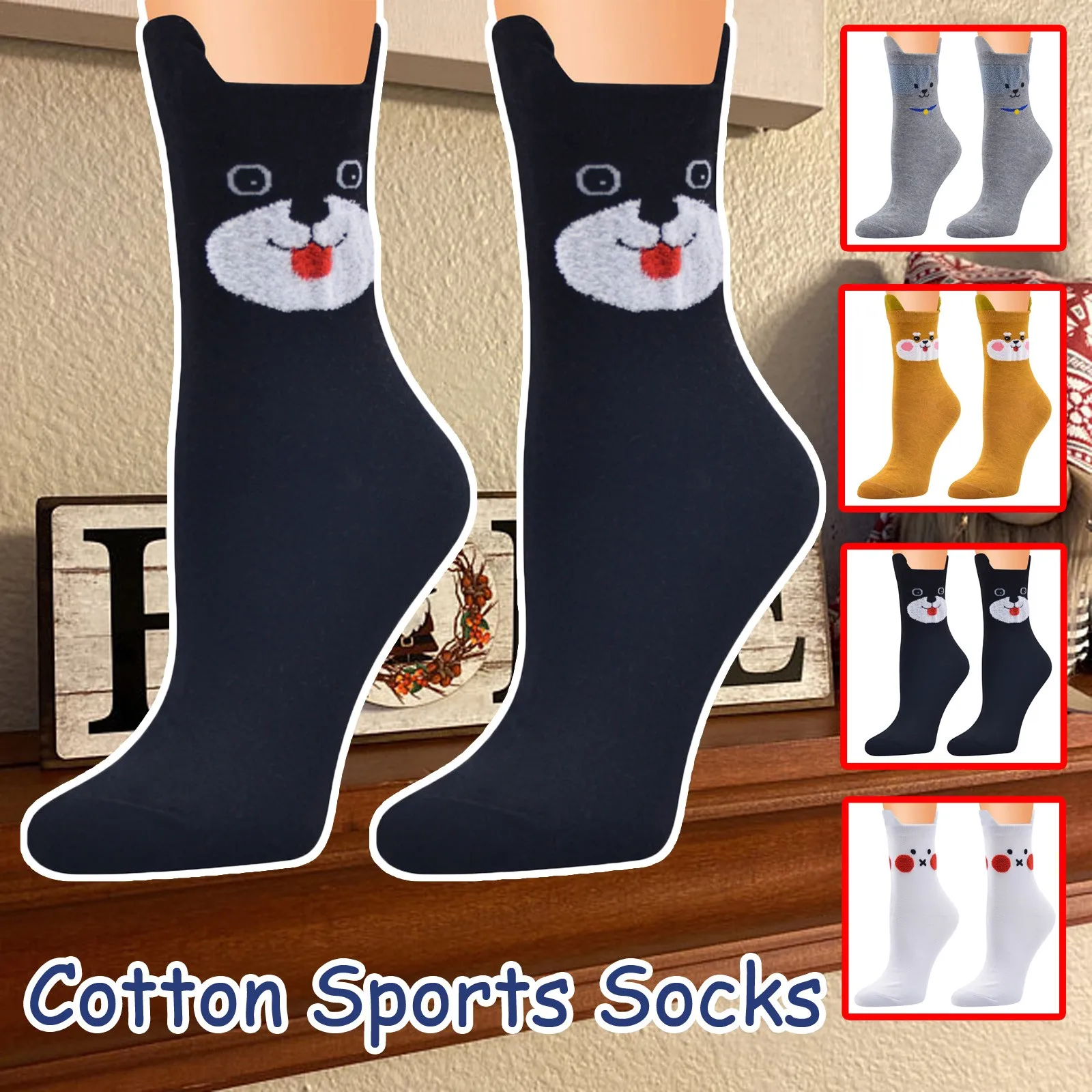 

General Casual Printed Cotton Socks Comfortable Sports Socks Men's Socks Cartoon Sports Socks Comfortable And Fashionable