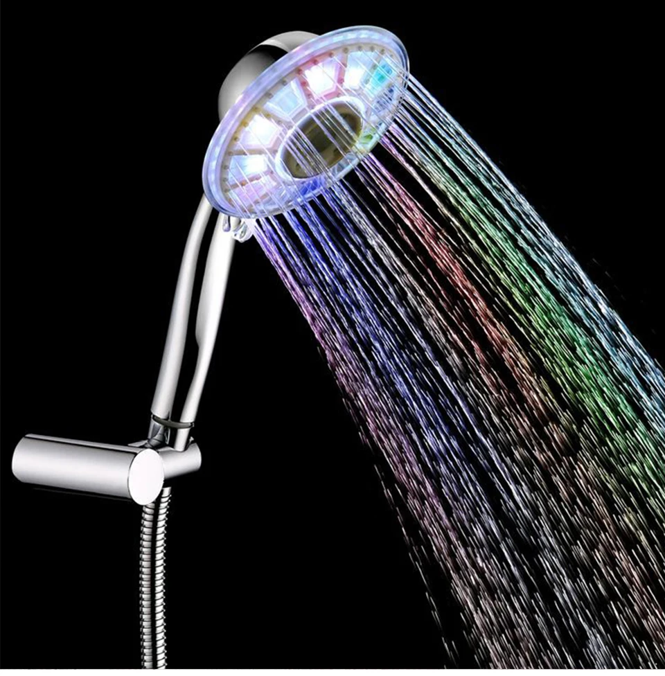 Верхний распылитель дождя светодиодный светильник высокого давления Регулируемая чистая насадка для душа для ванной водосберегающая