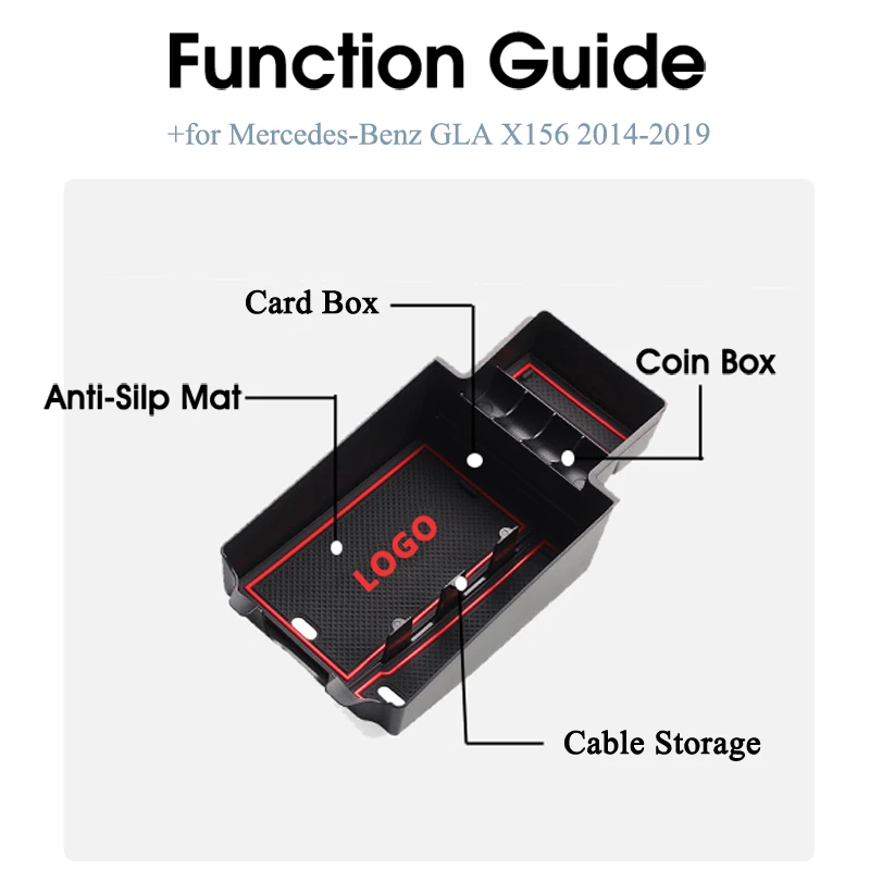 Автомобильный Органайзер аксессуары для Mercedes Benz GLA X156 подлокотник ящик для хранения GLA180 GLA200 GLA220 GLA250 GLA45 200 220 250 200d 220d