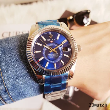 

2020 New Rolex- Oyster Perpetual Stainless Steel With Calendar Simple mechanical Watch women and Men's Casual Watches Gift 41