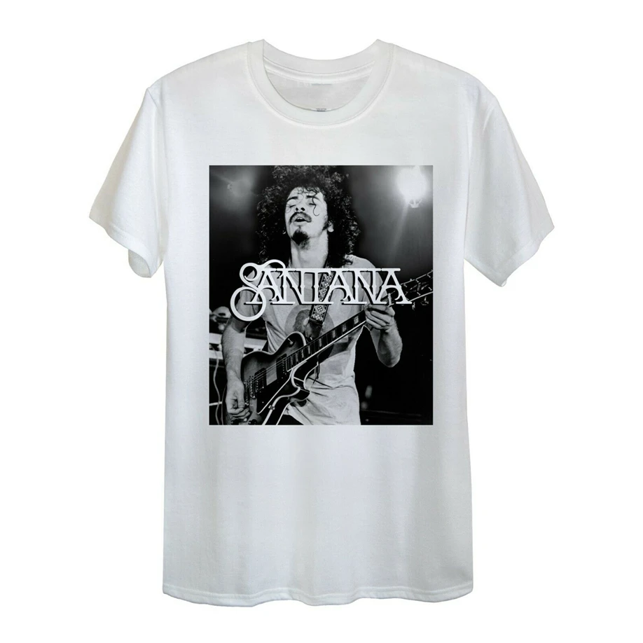 

Santana T Shirt Carlos Maria Woodstock 1969 Mexican American Rock Women Unisex For Youth Middle-Age Old Age Tee Shirt
