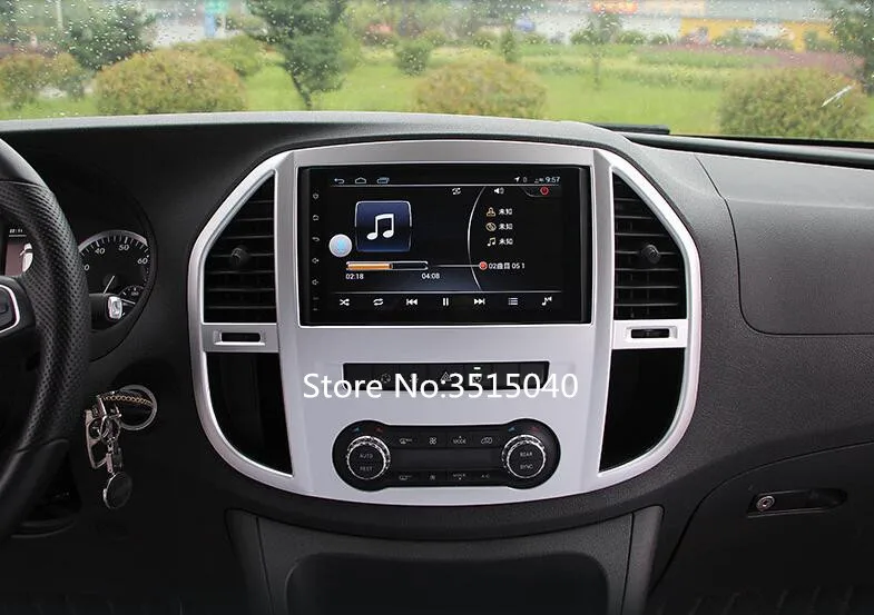 

For Mercedes Benz Vito 2017 1PC Silver ABS Chrome Car Interior Navigation Control Panel Air Conditioner Outlet Frame Cover Trim