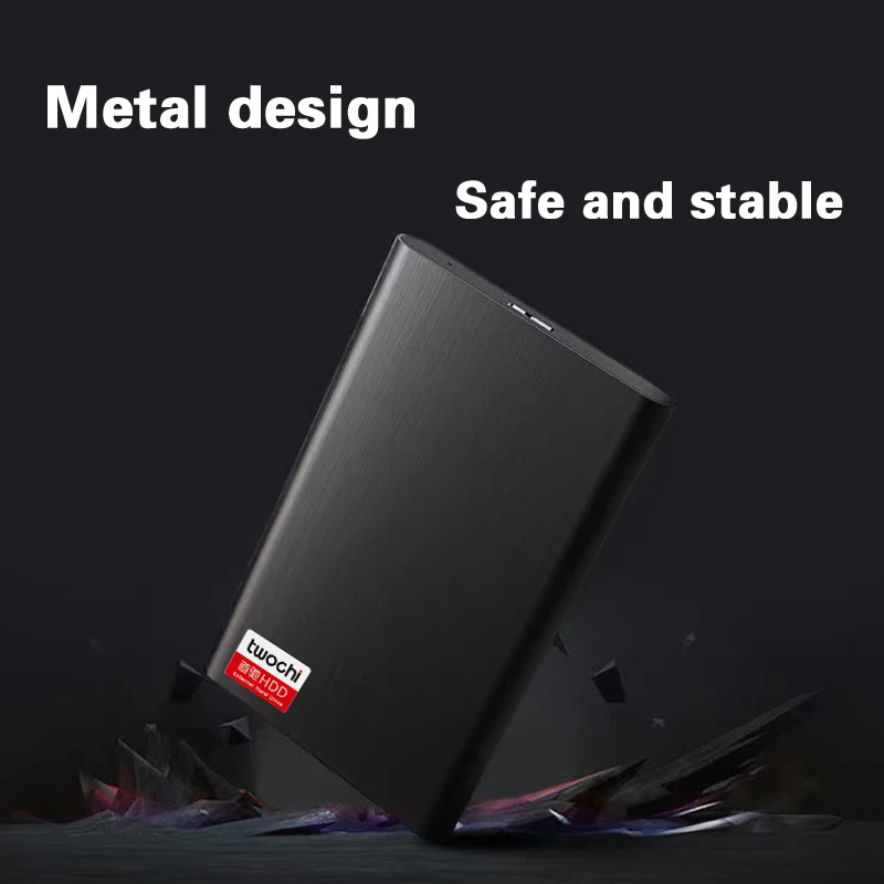 TWOCHI Metal Portable HDD Disco Duro Extern 160GB 250GB 320GB 500GB Storage External Hard Drive USB3.0 Disk for PC/Mac Xbox PS4