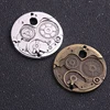 2PCS 38mm Two Color Vintage Metal Zinc Alloy Round Steampunk Gear Clock Charms Fit Jewelry Pendant Charms Makings ► Photo 1/6