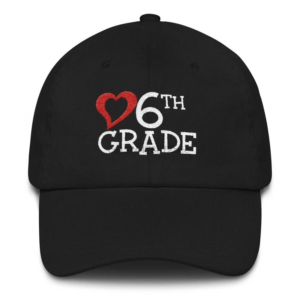 Любовь 6-го класса бейсбольная кепка регулируемая бейсбольная кепка хип-хоп кепка для гольфа с застежкой сзади Кепка унисекс подарок для учителя школы