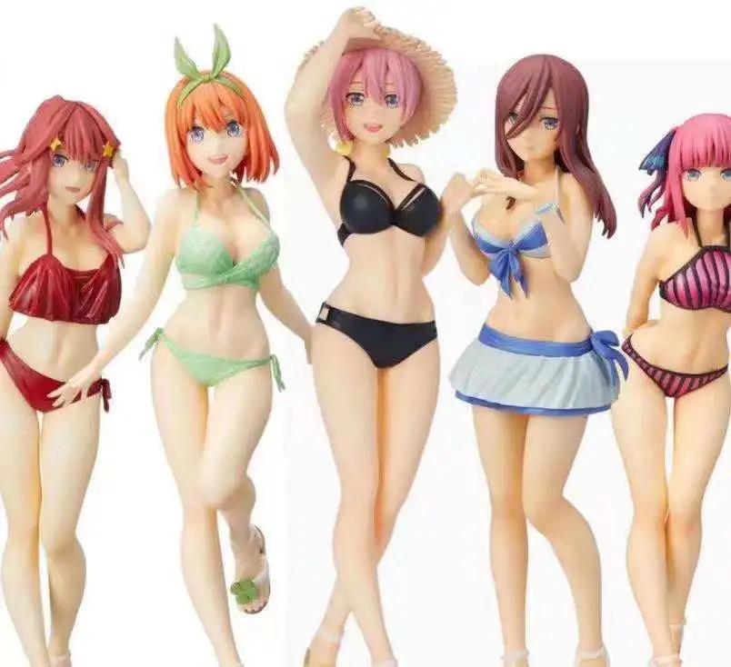  XIXISA 5pcs The Quintessential Quintuplets Figure Nakano Ichika  Nino Miku Yotsuba Itsuki Anime Action Figurine Set Desktop Decorations  Figures : Toys & Games