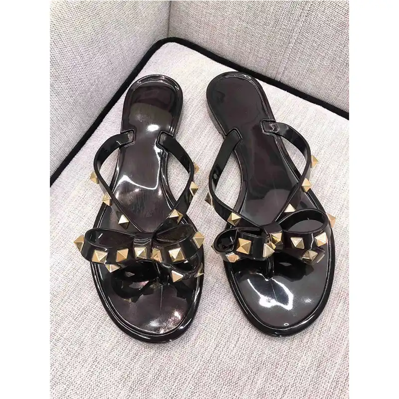 rivet jelly sandals