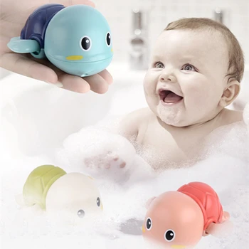 

Cute Swim Turtle Cartoon Animal Tortoise Classic Baby Water Game Toy Infant Wound-up Chain Clockwork Kids Beach Bath Toys 5 pcs