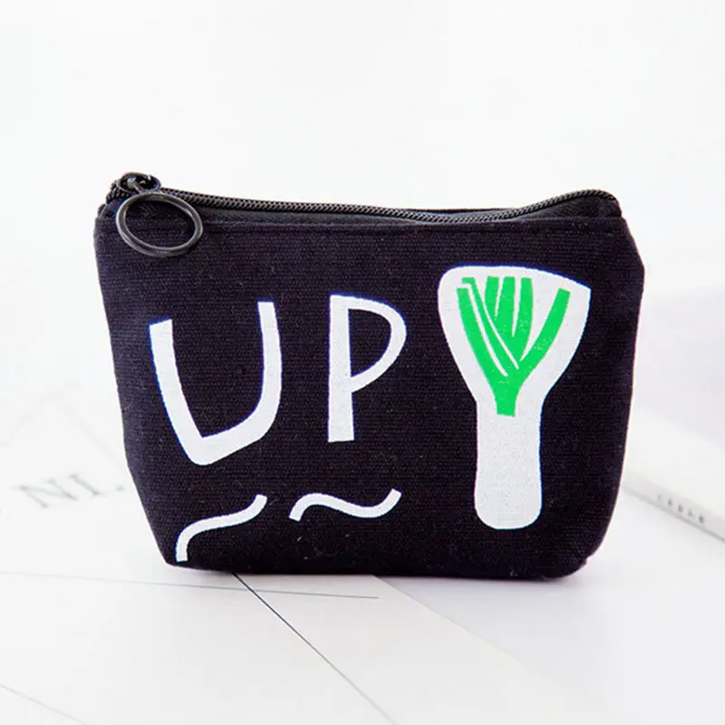 Полезный тканевый чехол для ключей для женщин, дамские мини-холщовые сумки для денег, растительный дизайн, мультяшная креативная сумка для ключей, маленькая сумка для студентов