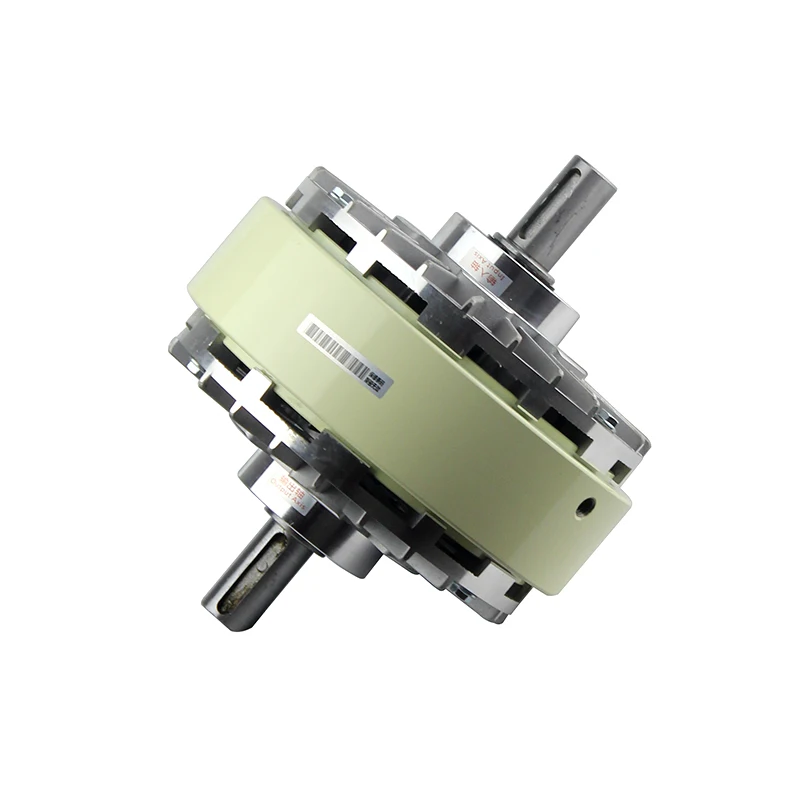 

100 N.M/ 10 KG Double Output shaft magnetic powder clutch for printing Machine, bag making machine
