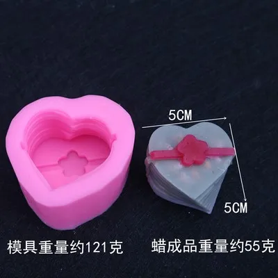 Форма сердца восковая силиконовая форма для ручной работы DIY свеча силиконовая форма шоколадное печенье форма для мыла для свадебного украшения для изготовления свечей