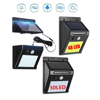 

Newest 48/30 LED Solar Power Street Light PIR Motion Sensor Lamps Garden Security Lamp Outdoor Street Waterproof Wall Lights int