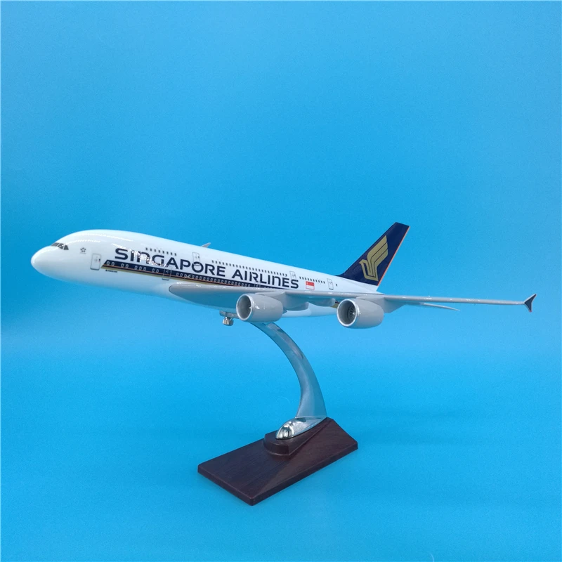 1:200 масштаб 36 см самолет Сингапур авиалиний Airbus A380 авиакомпания Модель литья под давлением пластиковая Смола самолет для сбора украшения