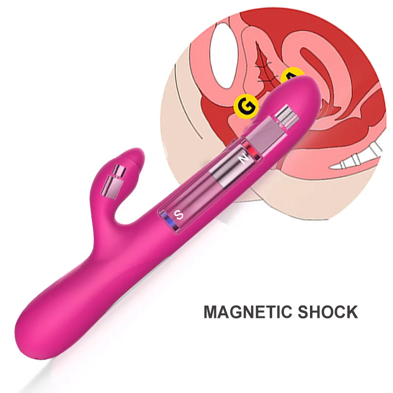 female warming magnetic shock telescopic vibrating sex toys thrusting dildo with phone control (1)