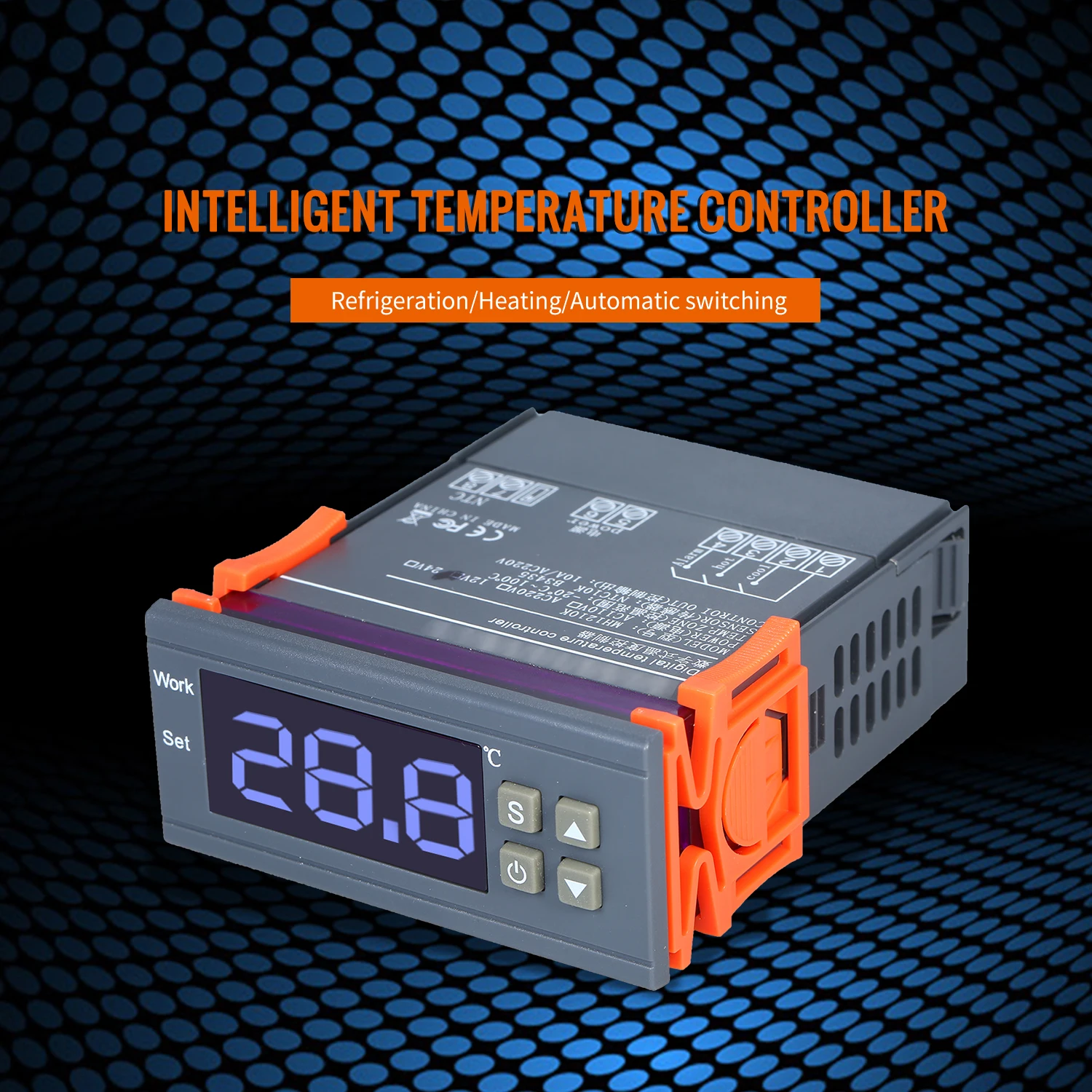 12V-20~100℃ Digital Temperature Controller Smart LED Digital Display Thermostat Heating Cooling Temperature Calibration Control