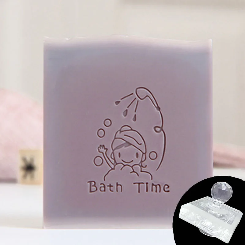 DIY Soap Stamp with Acrylic Seal, Organic Natural Soap Making Tools, Handmade Letter, Lovely Baby Patern, Chapter Resin